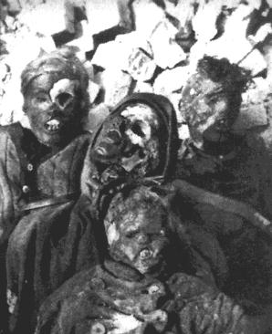 Allied bombing victims in Hamburg -- July 1943